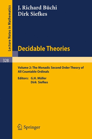 bokomslag Decidable Theories