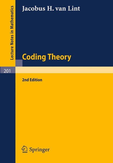 J. H. van Lint - Coding Theory, Häftad