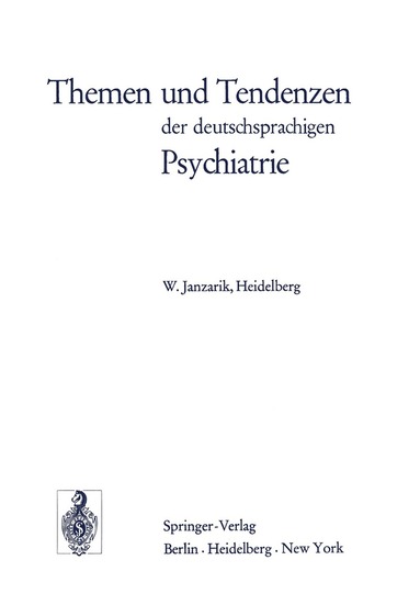 bokomslag Themen und Tendenzen der deutschsprachigen Psychiatrie