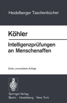 W. Köhler - Intelligenzprüfungen an Menschenaffen, Häftad