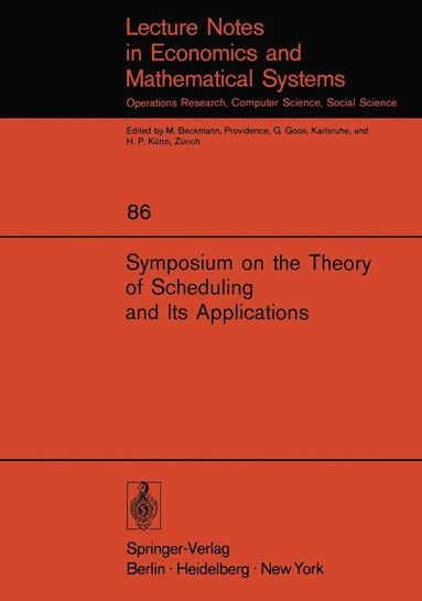 bokomslag Symposium on the Theory of Scheduling and Its Applications