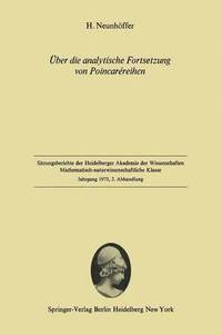 bokomslag ber die analytische Fortsetzung von Poincarreihen