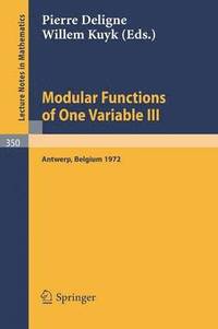 bokomslag Modular Functions of One Variable III