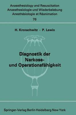 bokomslag Diagnostik der Narkose- und Operationsfhigkeit