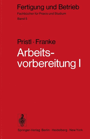 bokomslag Arbeitsvorbereitung I