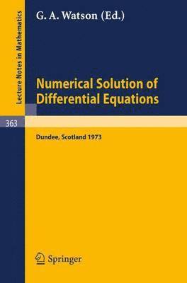 bokomslag Conference on the Numerical Solution of Differential Equations