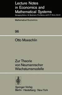 bokomslag Zur Theorie von Neumannscher Wachstumsmodelle