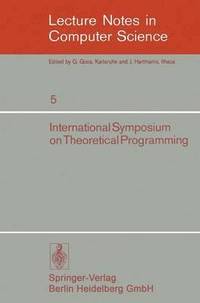 bokomslag International Symposium on Theoretical Programming