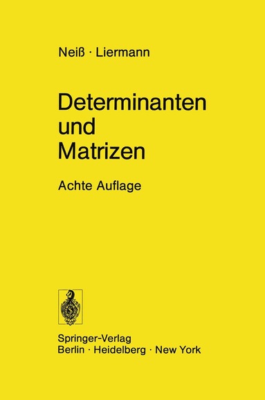 bokomslag Determinanten und Matrizen