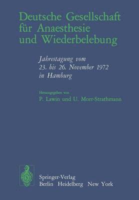 bokomslag Deutsche Gesellschaft fr Anaesthesie und Wiederbelebung