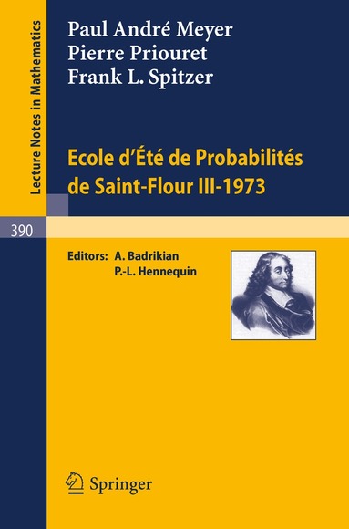 P. A. Meyer, P. Priouret, F. Spitzer, A. Badrikian, P. L. Hennequin - Ecole d'Ete de Probabilites de Saint-Flour III, 1973, Häftad