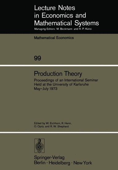 bokomslag Production Theory