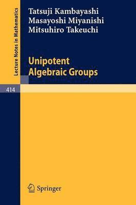 T. Kambayashi, M. Miyanishi, M. Takeuchi - Unipotent Algebraic Groups, Häftad