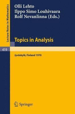 Topics in Analysis 1