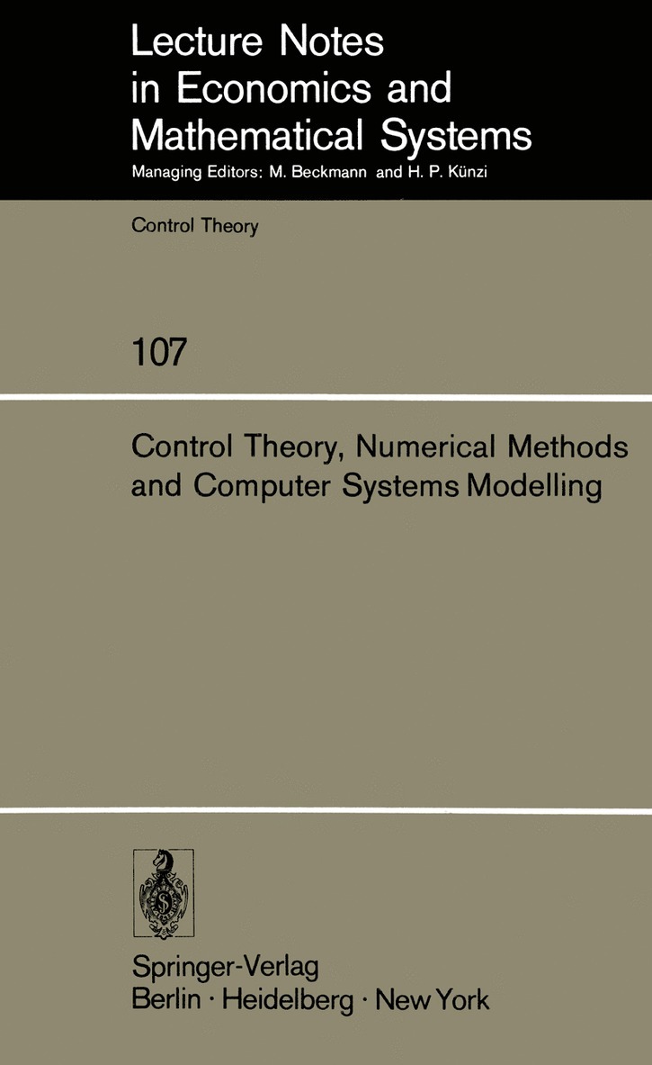 A. Bensoussan, J. L. Lions - Control Theory, Numerical Methods and Computer Systems Modelling, Häftad
