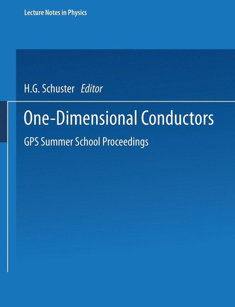 One-Dimensional Conductors 1