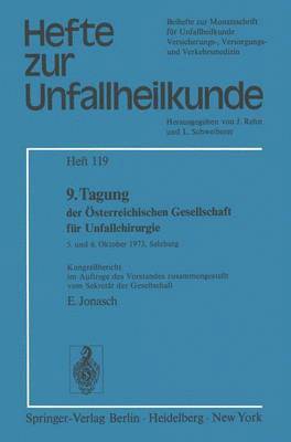 bokomslag 9. Tagung der sterreichischen Gesellschaft fr Unfallchirurgie