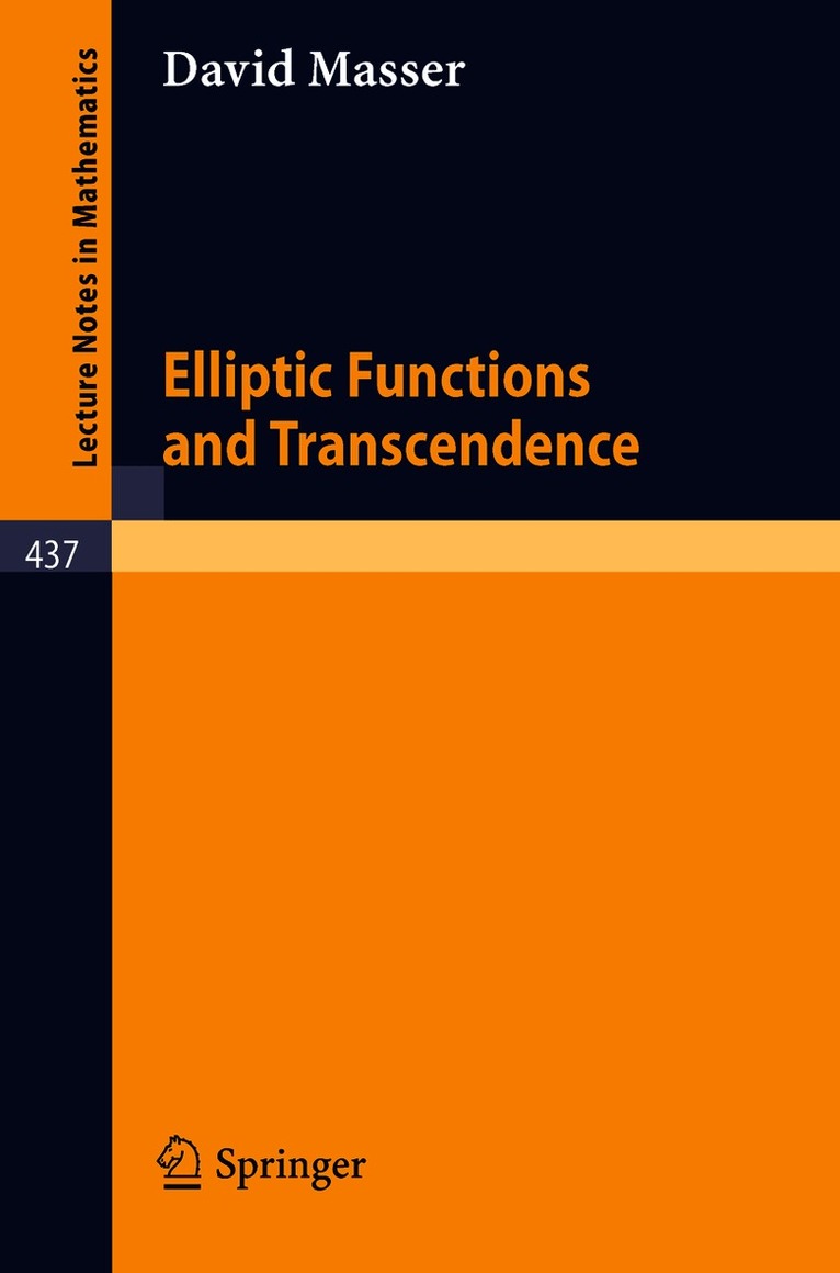 Elliptic Functions and Transcendence