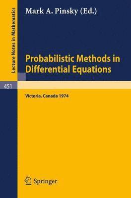 bokomslag Probabilistic Methods in Differential Equations