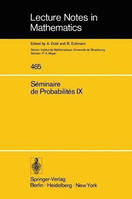 bokomslag Séminaire de Probabilités IX