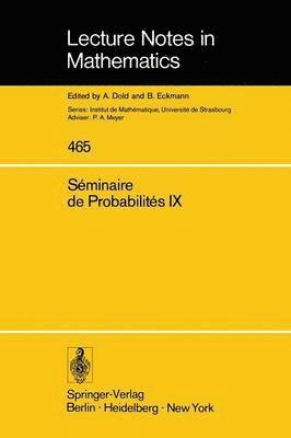 Sminaire de Probabilits IX 1