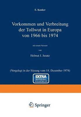 bokomslag Vorkommen und Verbreitung der Tollwut in Europa von 1966 bis 1974