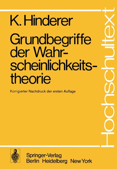 K. Hinderer - Grundbegriffe der Wahrscheinlichkeitstheorie, Häftad