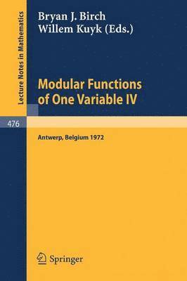 Modular Functions of One Variable IV 1