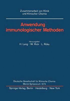 bokomslag Anwendung immunologischer Methoden