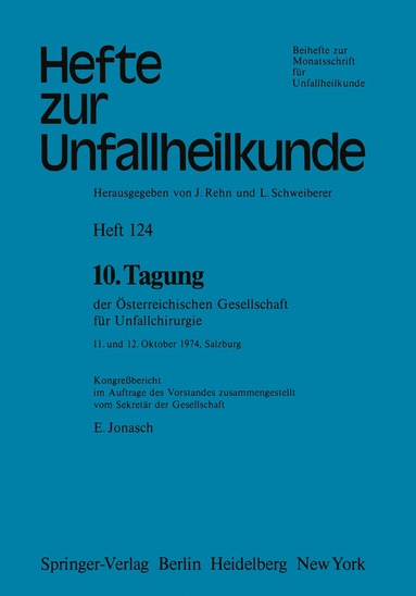 E. Jonasch - 10. Tagung der Österreichischen Gesellschaft für Unfallchirurgie, Häftad
