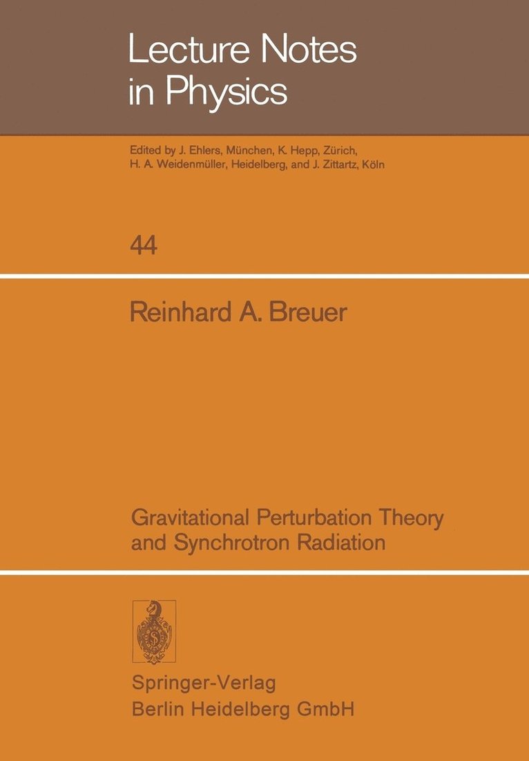 Gravitational Perturbation Theory and Synchrotron Radiation 1