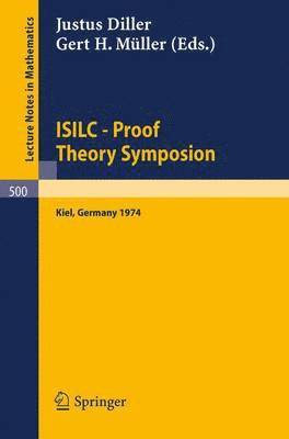 bokomslag ISILC - Proof Theory Symposion