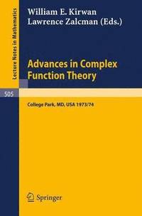 bokomslag Advances in Complex Function Theory