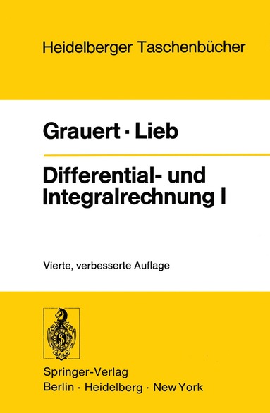 bokomslag Differential- und Integralrechnung I