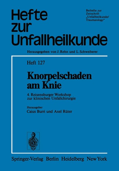C. Burri, A. Rüter - Knorpelschaden am Knie, Häftad