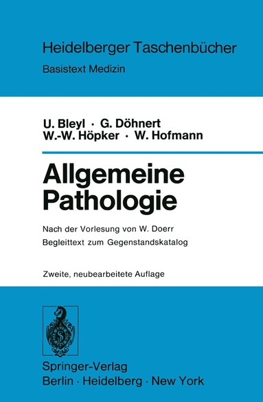 bokomslag Allgemeine Pathologie