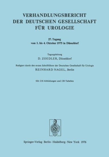 J. Springer, R. Nagel - 27. Tagung vom 1. bis 4. Oktober 1975 in Düsseldorf, Häftad