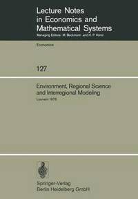 bokomslag Environment, Regional Science and Interregional Modeling