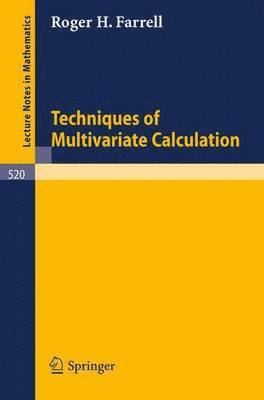 bokomslag Techniques of Multivariate Calculation