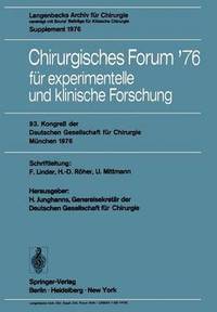 bokomslag Chirurgisches Forum 76 fr experimentelle und klinische Forschung