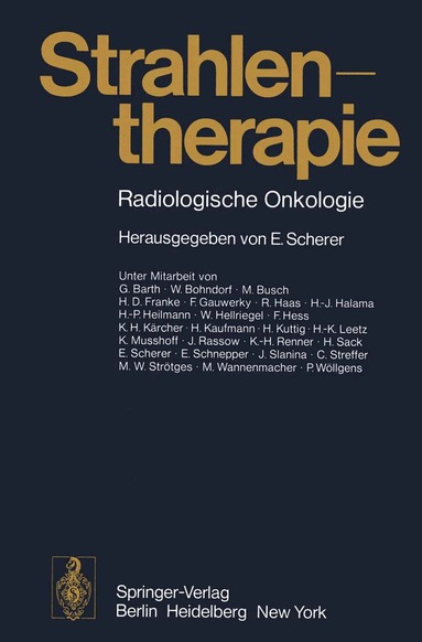 E. Scherer - Strahlentherapie, Häftad