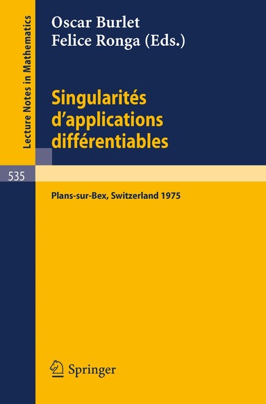 O. Burlet, F. Ronga - Singularites d'Applications Differentiables, Häftad