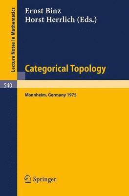 Categorical Topology 1