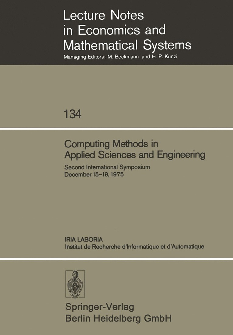 Computing Methods in Applied Sciences and Engineering 1