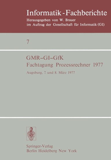 G. Schmidt - Fachtagung Prozessrechner 1977, Häftad
