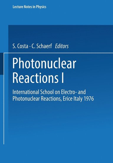 bokomslag Photonuclear Reactions I