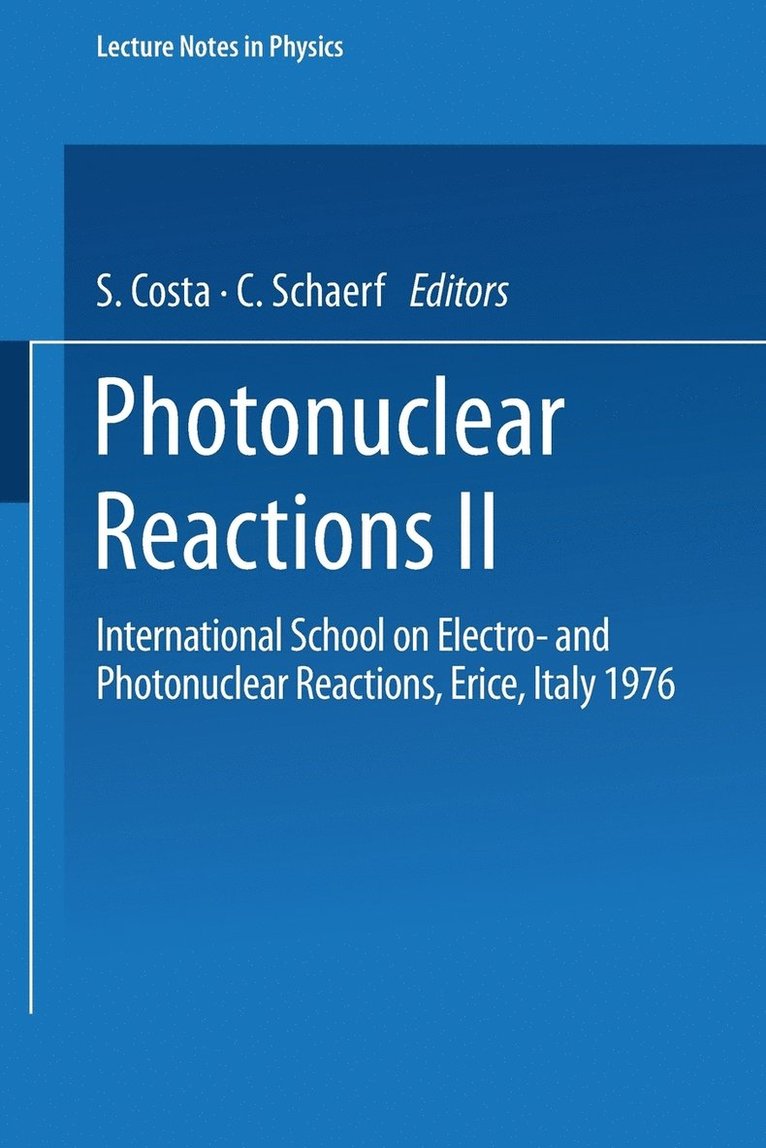 Photonuclear Reactions II 1