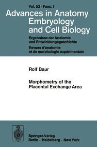 bokomslag Morphometry of the Placental Exchange Area