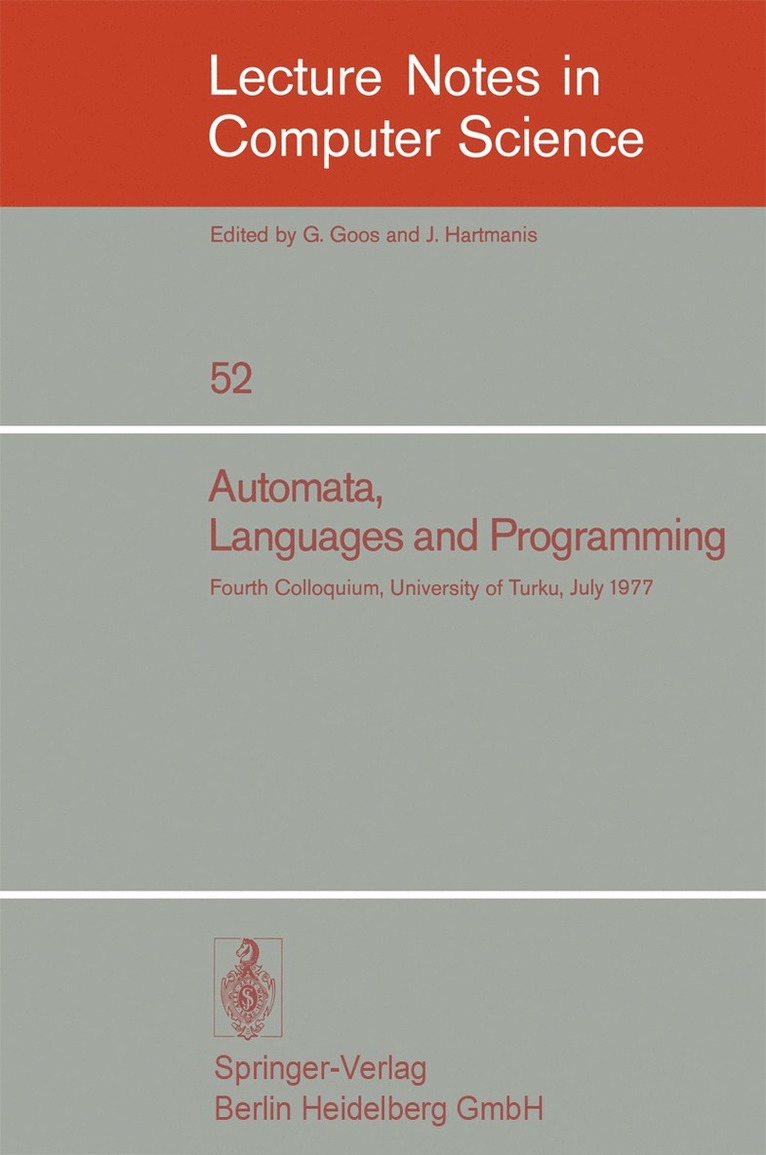 A. Salomaa, M. Steinby - Automata, Languages and Programming, Häftad