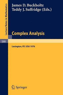 bokomslag Complex Analysis. Kentucky 1976